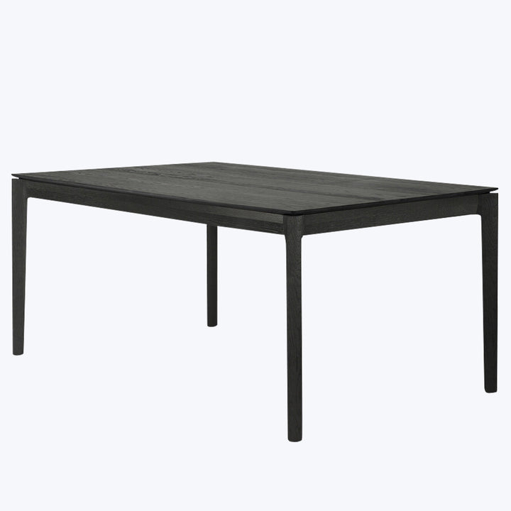Oak Bok Extendable Dining Table Black / 79"-118"