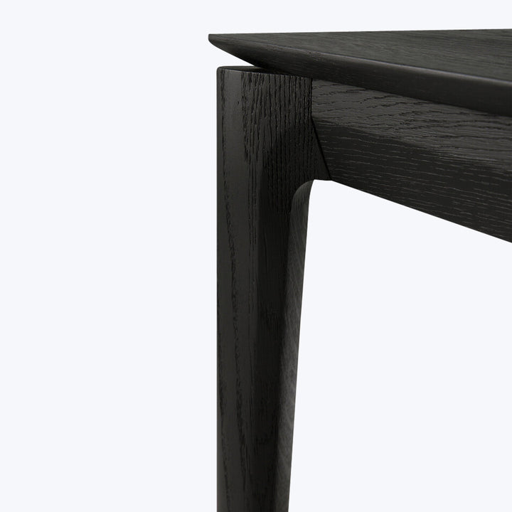Oak Bok Extendable Dining Table Black / 79"-118"
