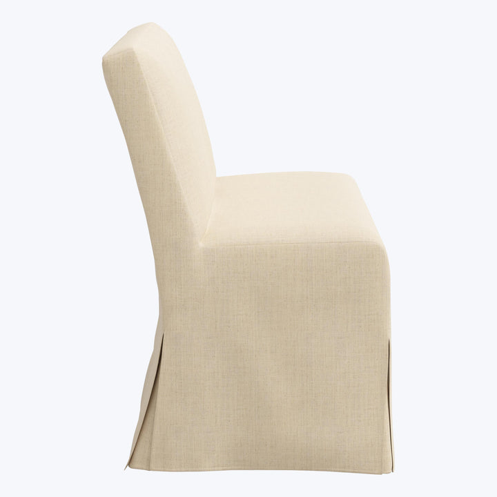 Rye Slipcover Dining Banquette Linen Natural