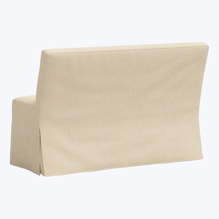 Rye Slipcover Dining Banquette Linen Natural