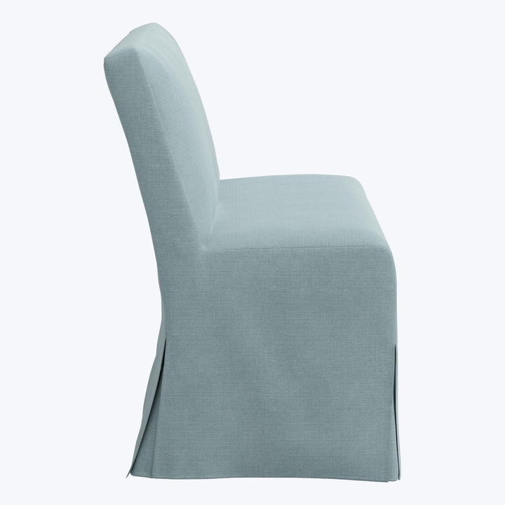 Rye Slipcover Dining Banquette Linen Seaglass