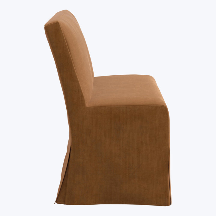 Rye Slipcover Dining Banquette Performance Velvet Copper