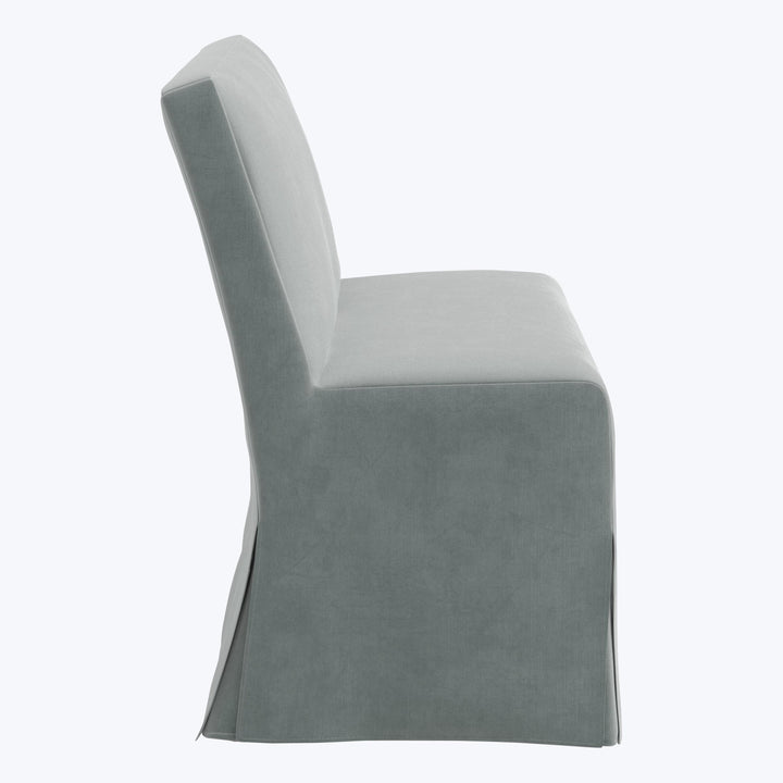 Rye Slipcover Dining Banquette Performance Velvet Lichen