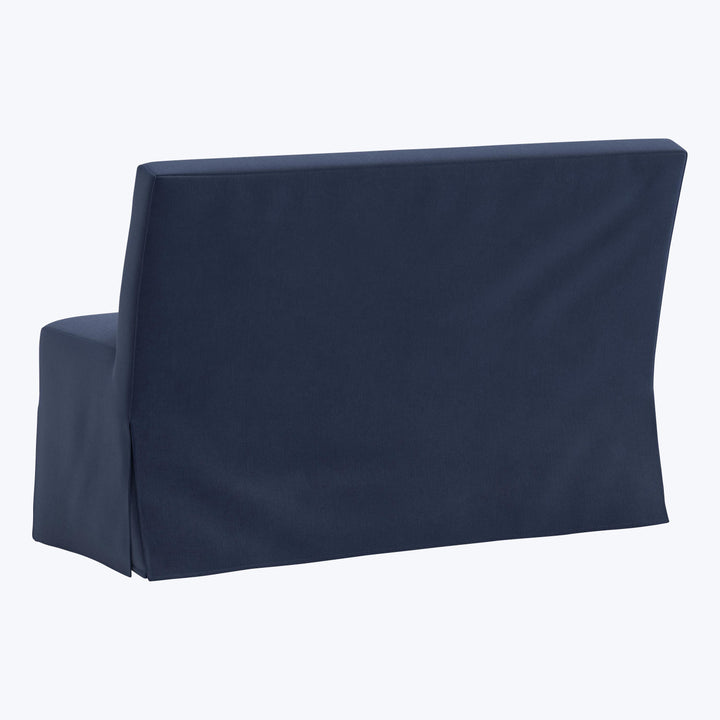 Rye Slipcover Dining Banquette Performance Velvet Ocean