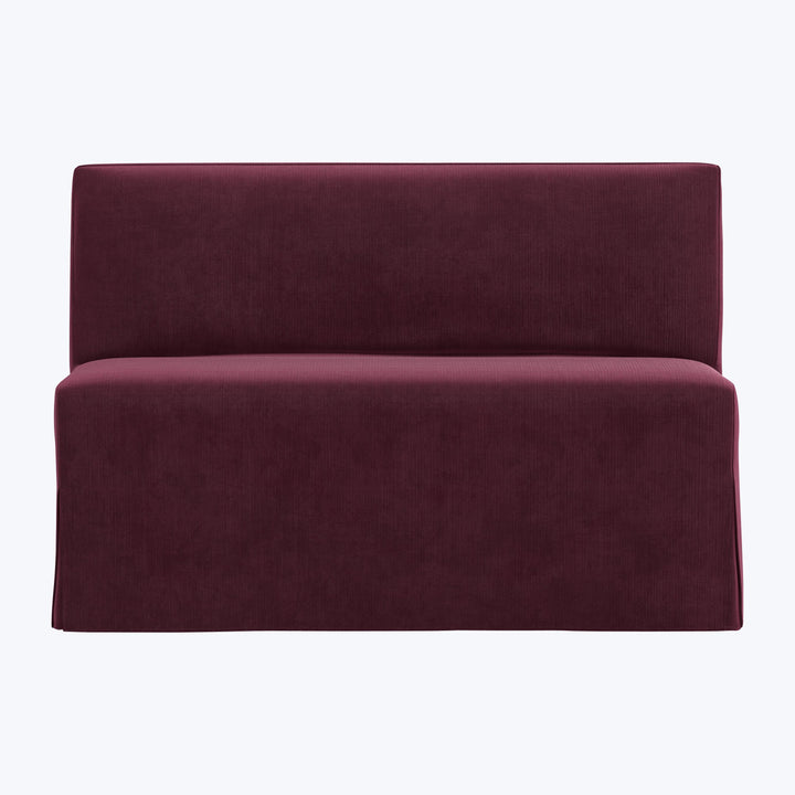 Rye Slipcover Dining Banquette Performance Velvet Raisin