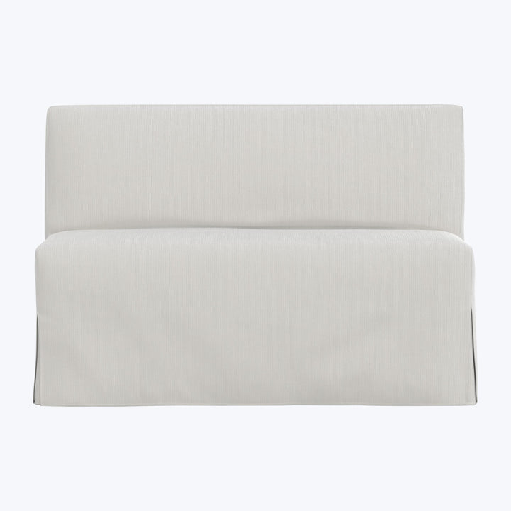 Rye Slipcover Dining Banquette Performance Velvet Snow