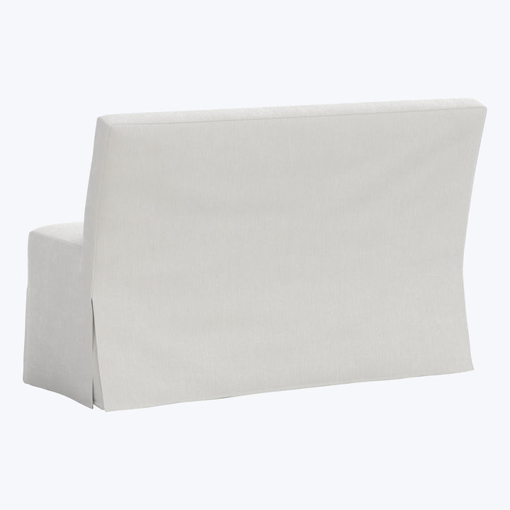 Rye Slipcover Dining Banquette Performance Velvet Snow