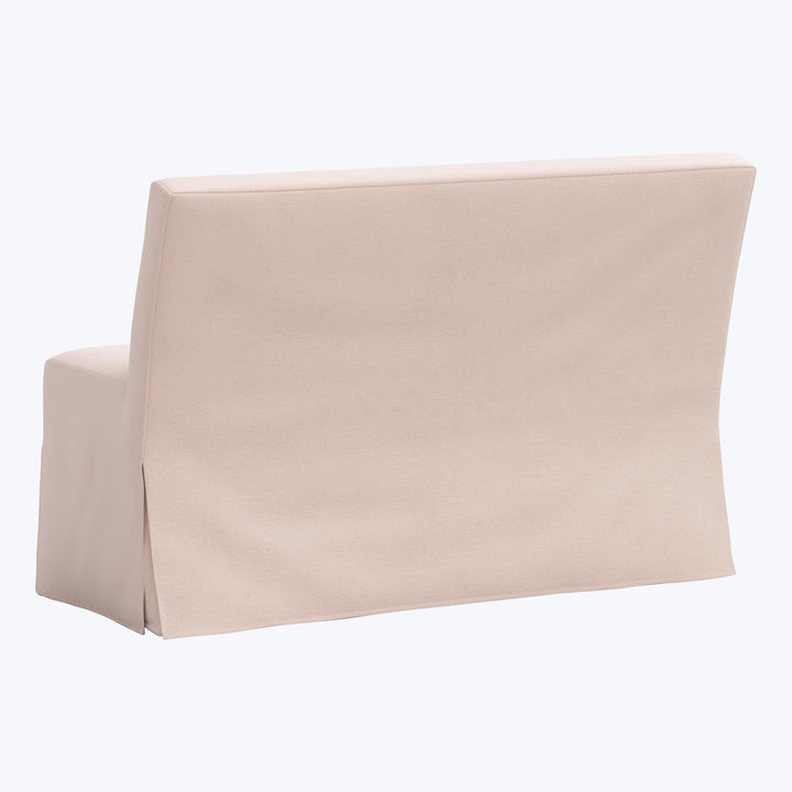 Rye Slipcover Dining Banquette Velvet Blush