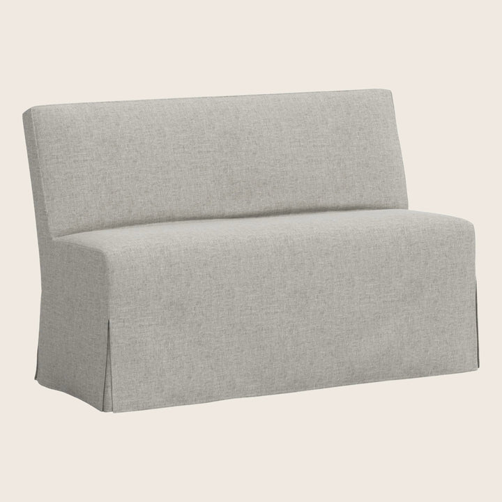 Rye Slipcover Dining Banquette Zuma Linen Feather