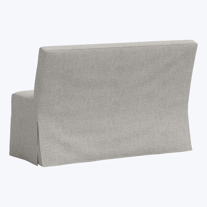 Rye Slipcover Dining Banquette Zuma Linen Feather