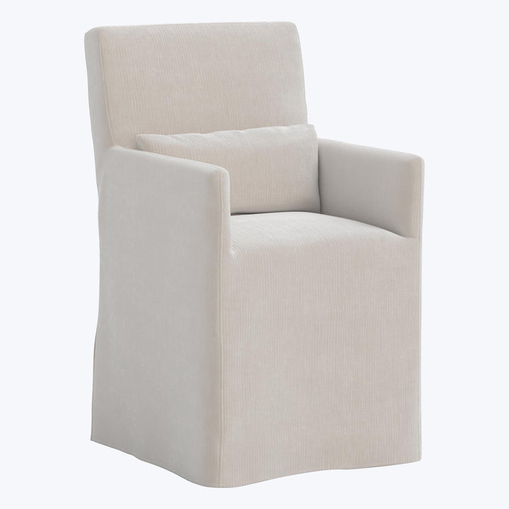 Rye Slipcover Dining Armchair Performance Velvet Mineral