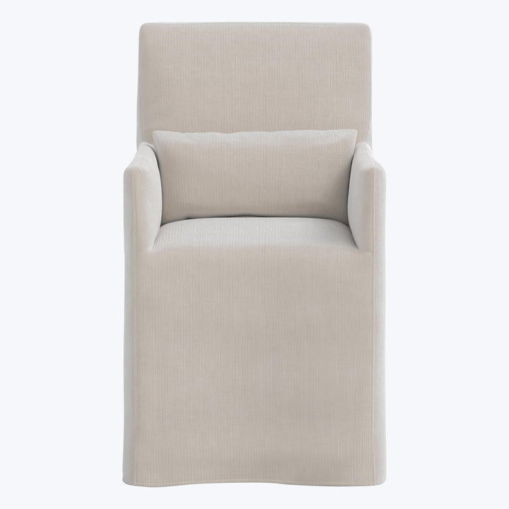 Rye Slipcover Dining Armchair Performance Velvet Mineral