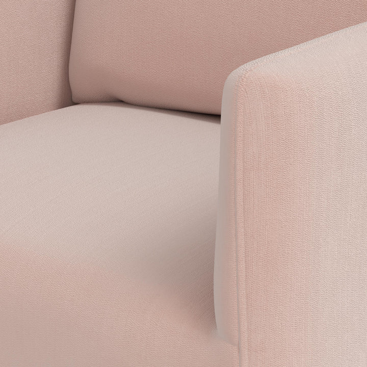 Rye Slipcover Dining Armchair Performance Velvet Pink Champagne