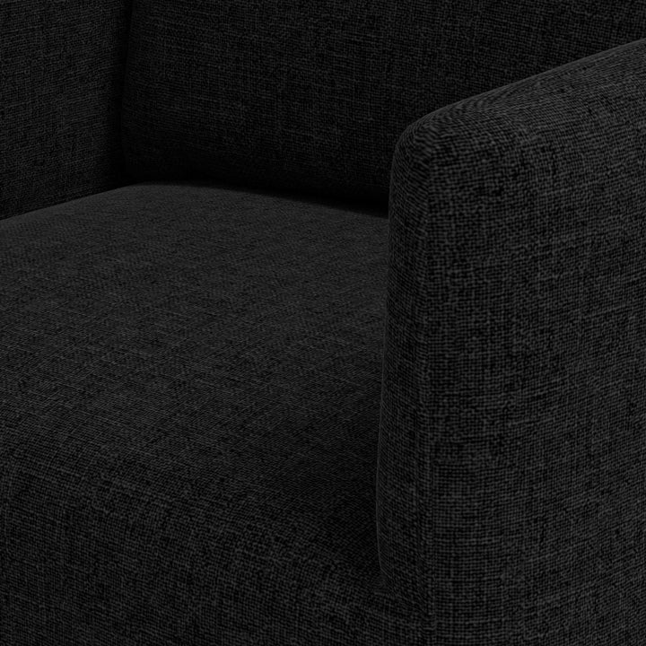 Rye Slipcover Dining Armchair Zuma Linen Black