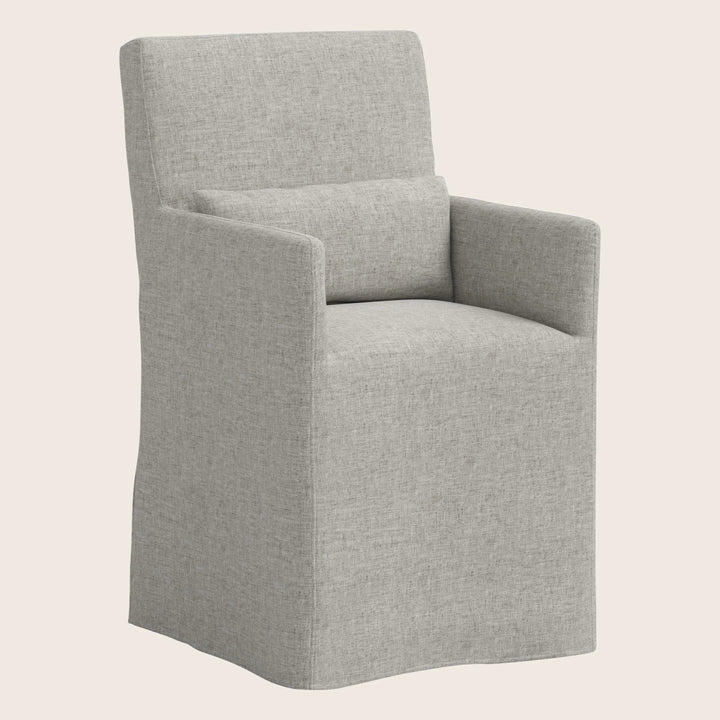 Rye Slipcover Dining Armchair Zuma Linen Feather