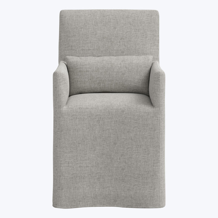 Rye Slipcover Dining Armchair Zuma Linen Feather