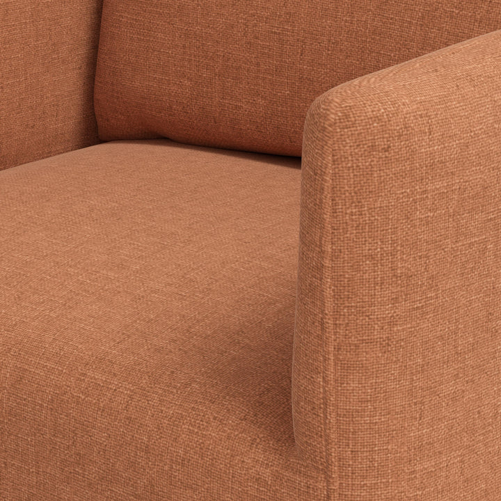 Rye Slipcover Dining Armchair Zuma Linen Terracotta