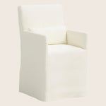Rye Slipcover Dining Armchair Zuma Linen White