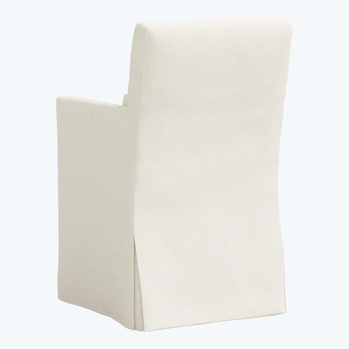 Rye Slipcover Dining Armchair Zuma Linen White