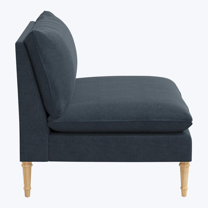 Laurel Settee Linen Navy