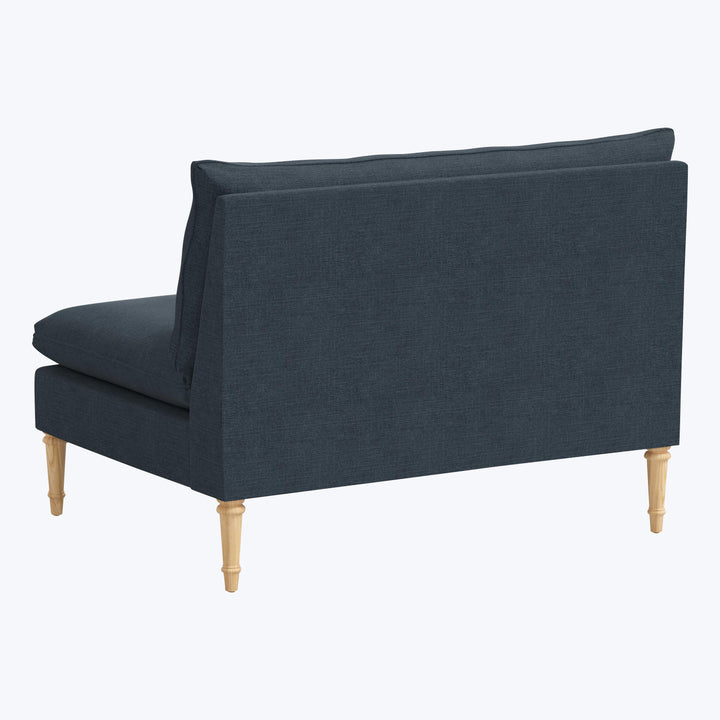 Laurel Settee Linen Navy