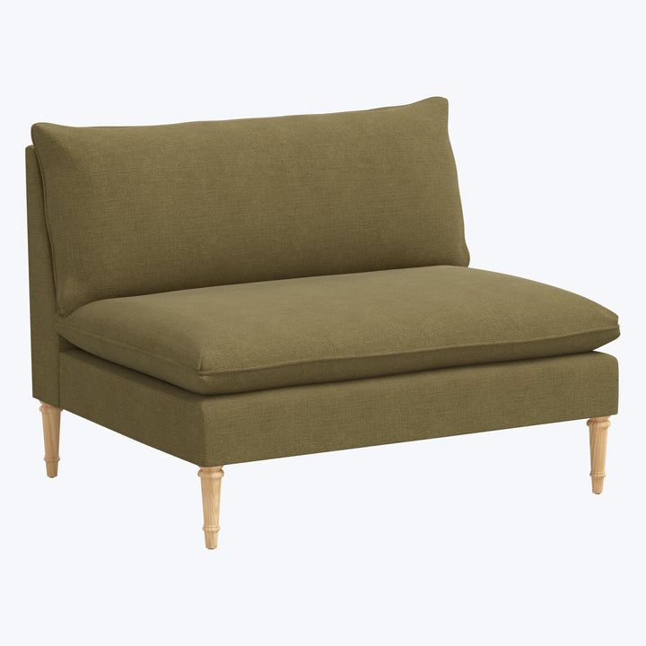Laurel Settee Linen Olive