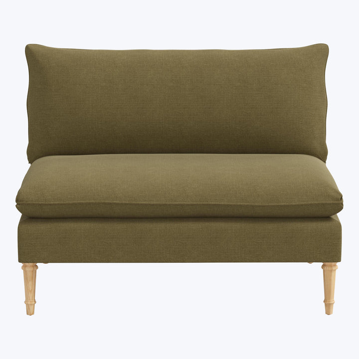 Laurel Settee Linen Olive