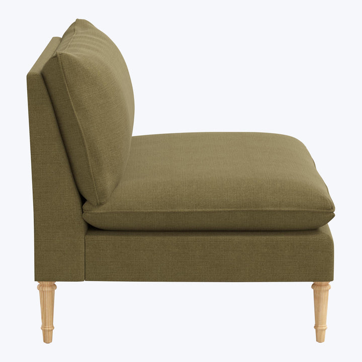 Laurel Settee Linen Olive