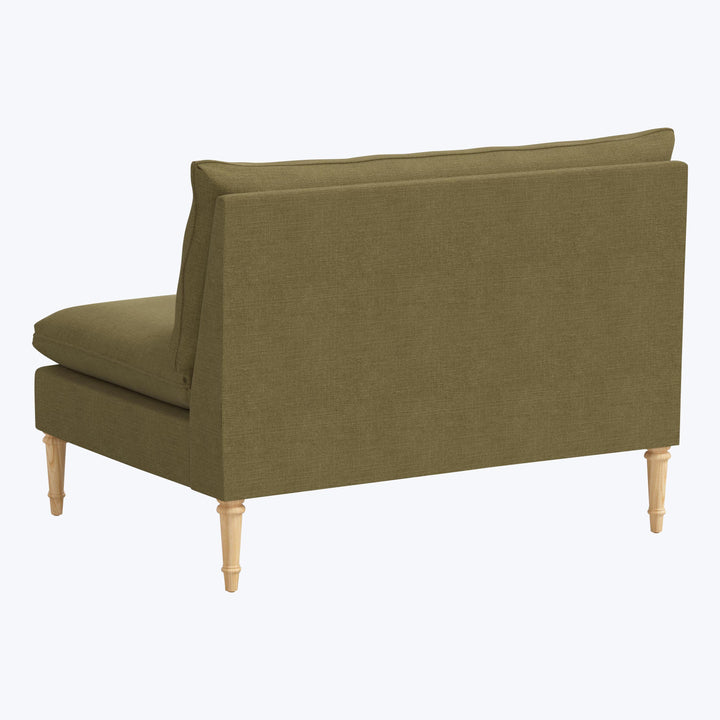 Laurel Settee Linen Olive