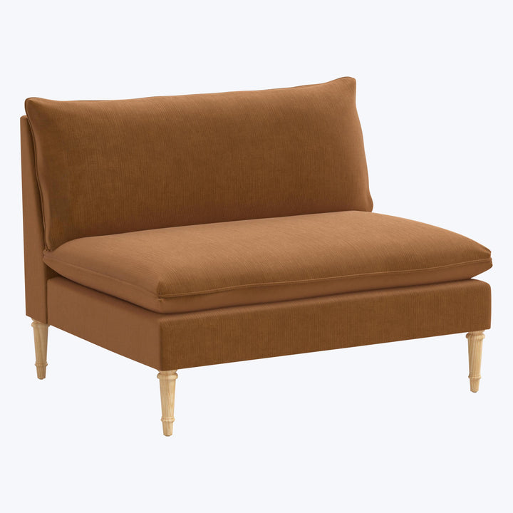 Laurel Settee Performance Velvet Copper