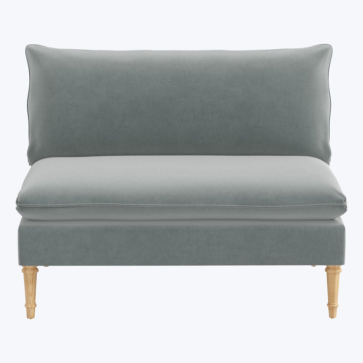 Laurel Settee Performance Velvet Lichen