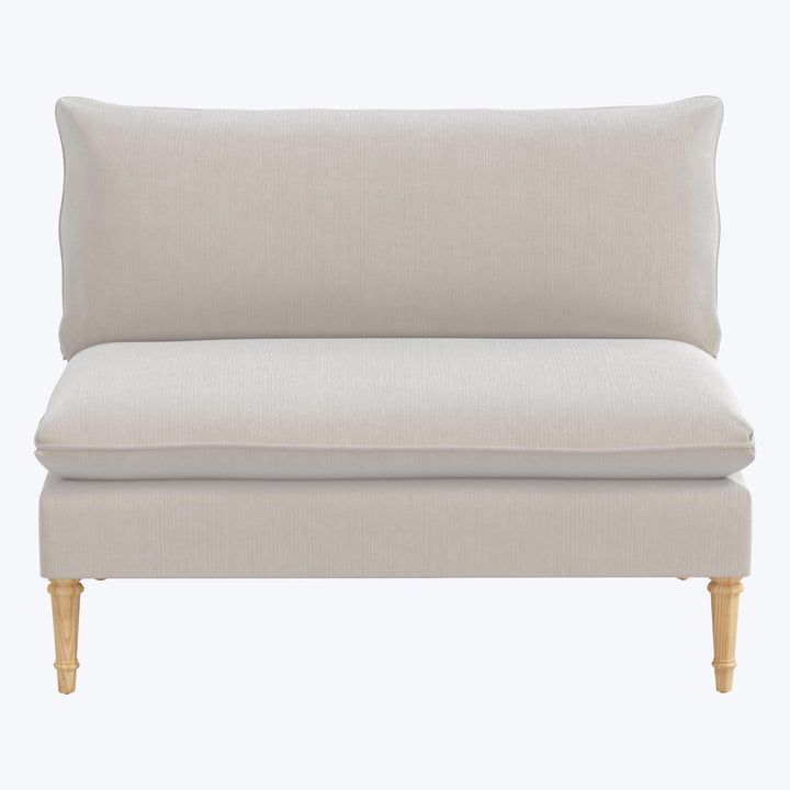 Laurel Settee Performance Velvet Mineral