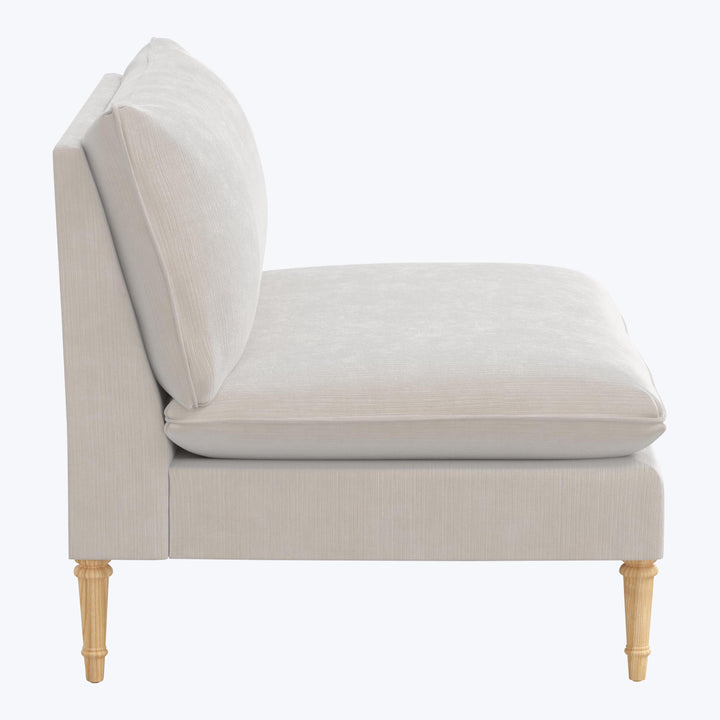 Laurel Settee Performance Velvet Mineral