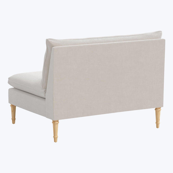 Laurel Settee Performance Velvet Mineral