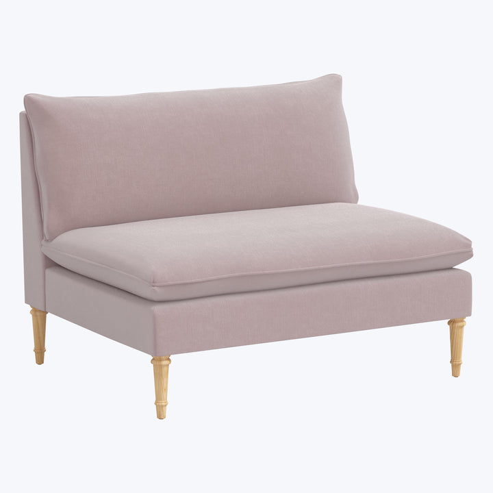 Laurel Settee Performance Velvet Plum Frost