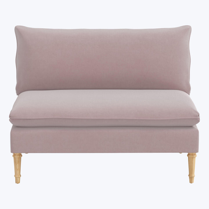 Laurel Settee Performance Velvet Plum Frost