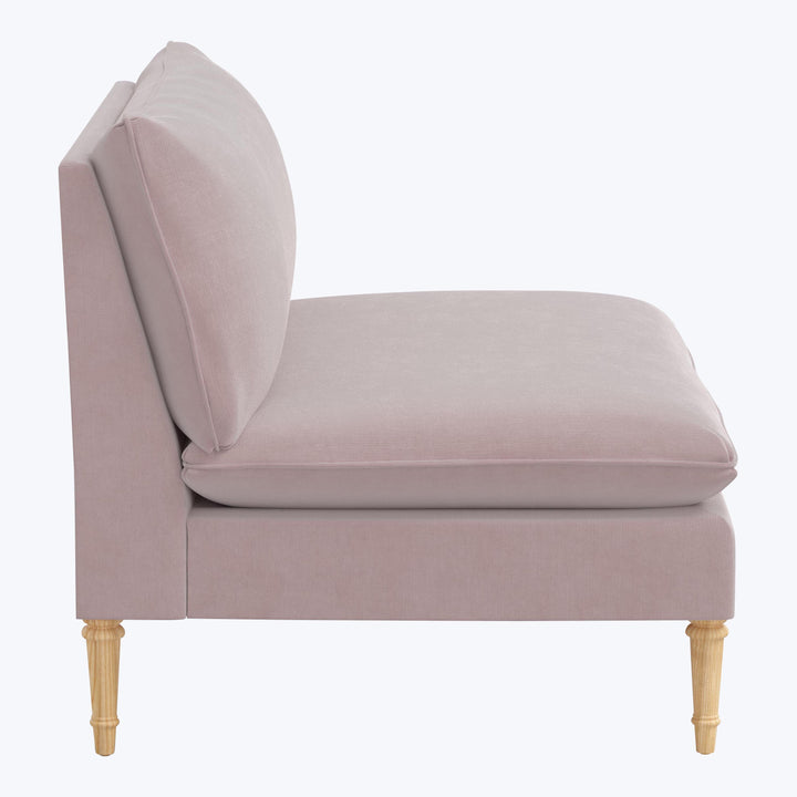Laurel Settee Performance Velvet Plum Frost