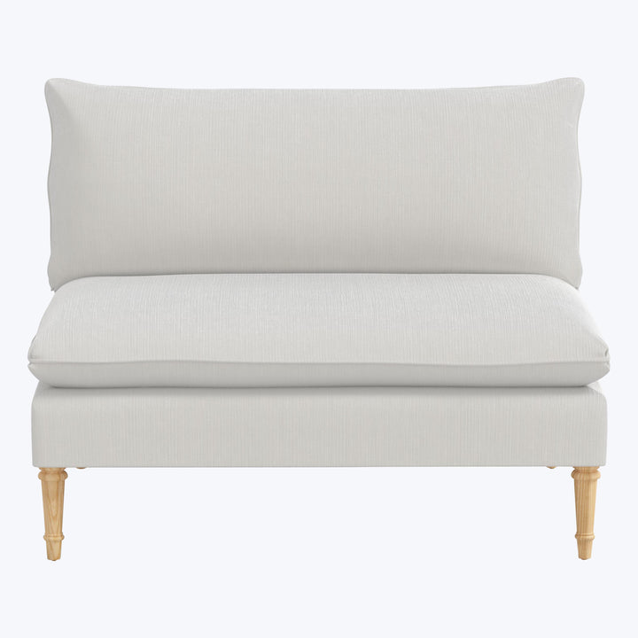 Laurel Settee Performance Velvet Snow