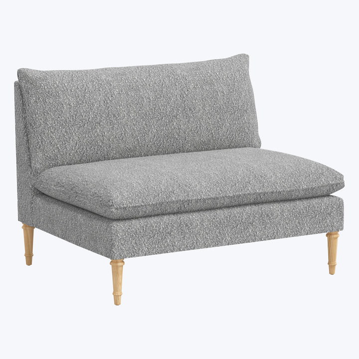 Laurel Settee Boucle Grey