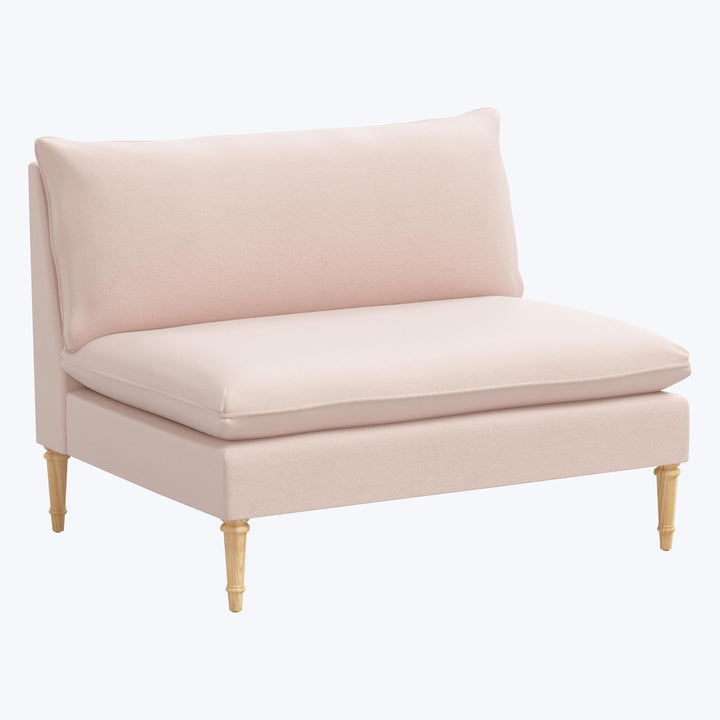 Laurel Settee Velvet Blush