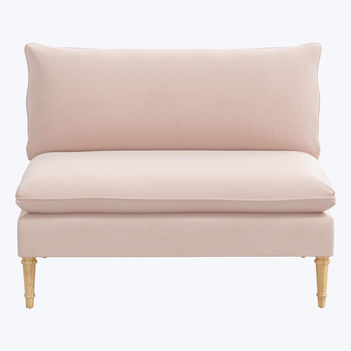 Laurel Settee Velvet Blush
