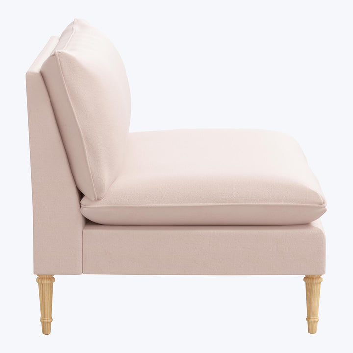 Laurel Settee Velvet Blush