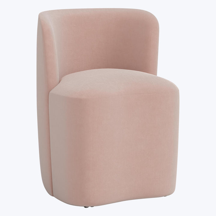 Montague Dining Chair Performance Velvet Pink Champagne