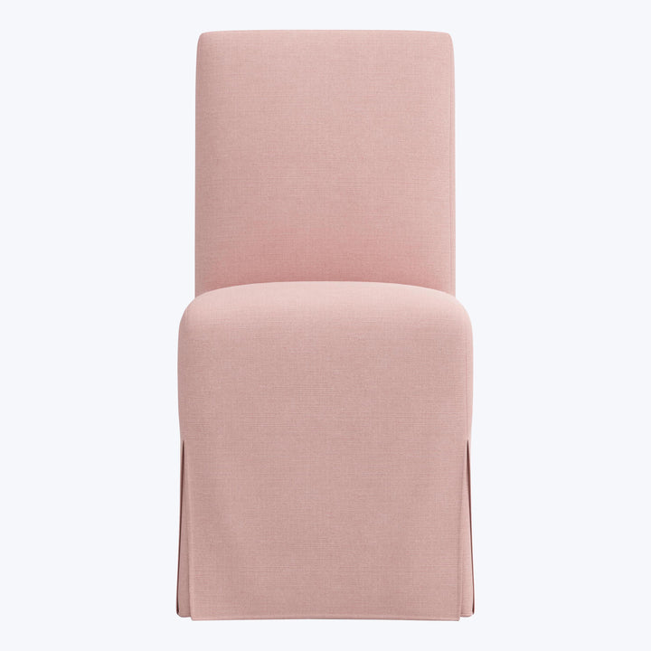 Rye Slipcover Dining Chair Linen Blush