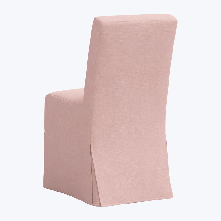 Rye Slipcover Dining Chair Linen Blush