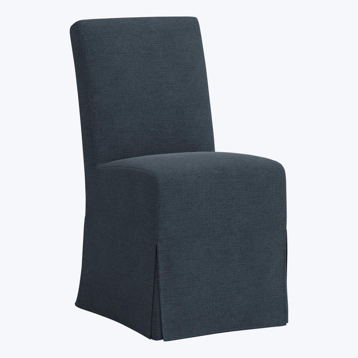 Rye Slipcover Dining Chair Linen Navy