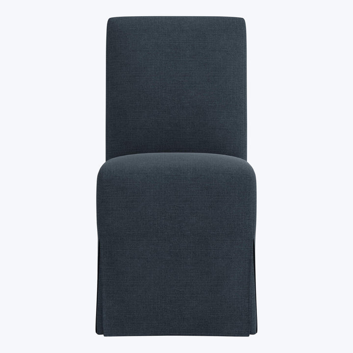 Rye Slipcover Dining Chair Linen Navy