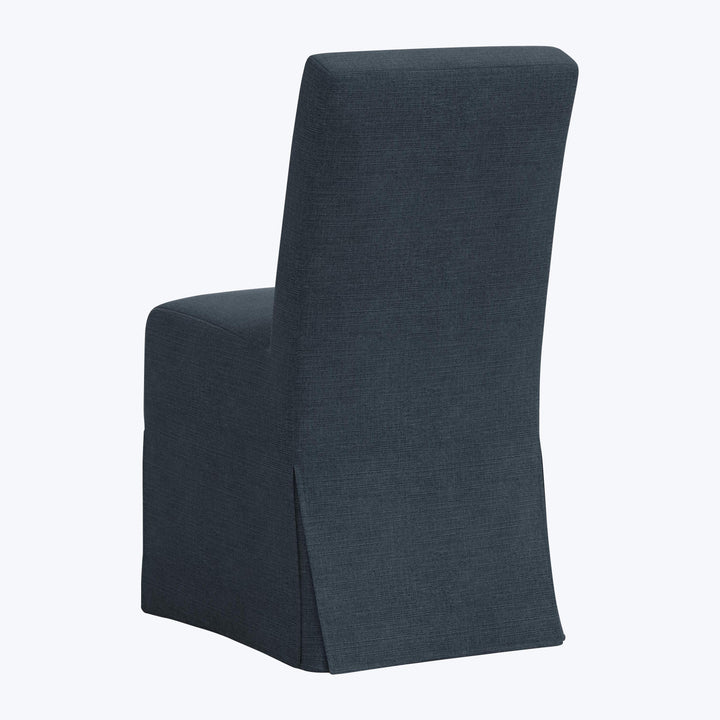 Rye Slipcover Dining Chair Linen Navy