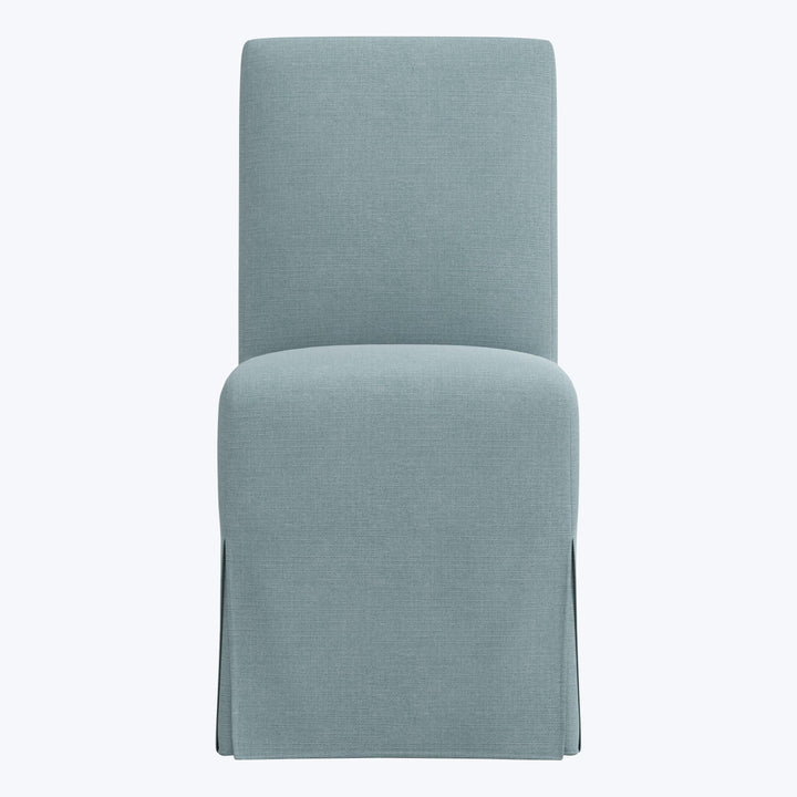 Rye Slipcover Dining Chair Linen Seaglass