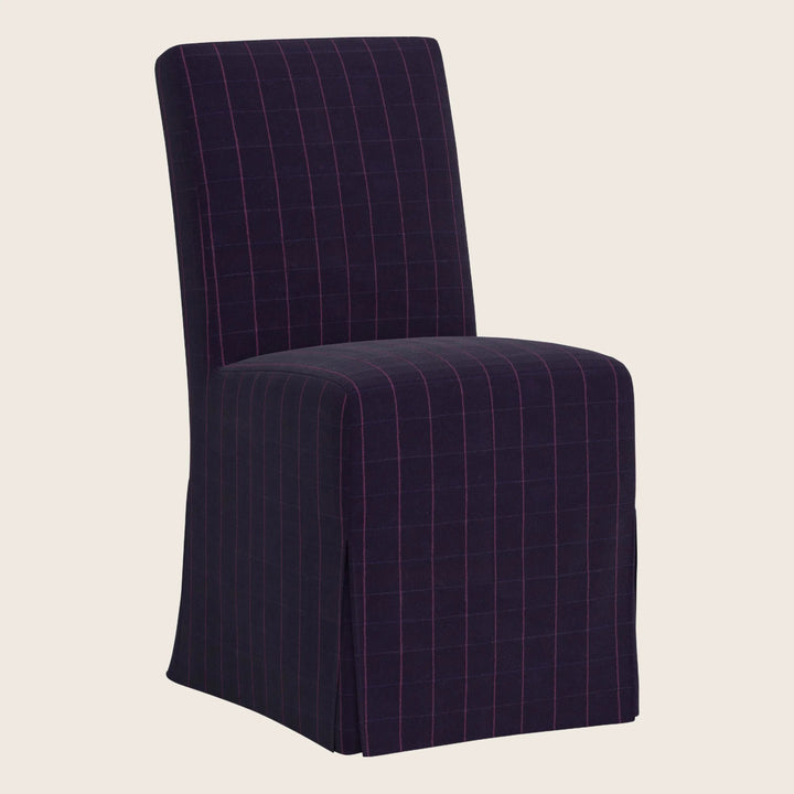 Rye Slipcover Dining Chair Checker Night